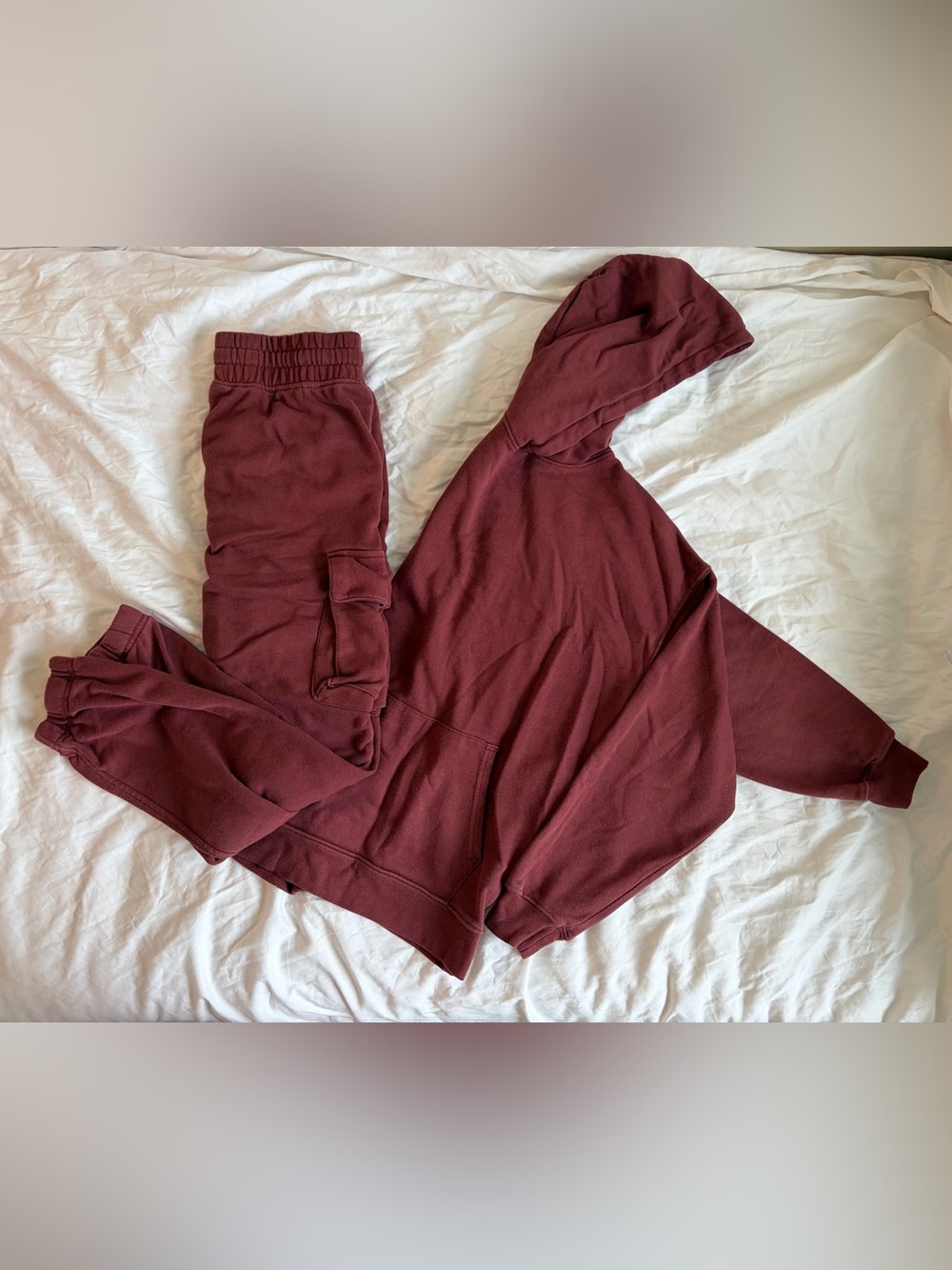 No Boundaries Maroon sweat set